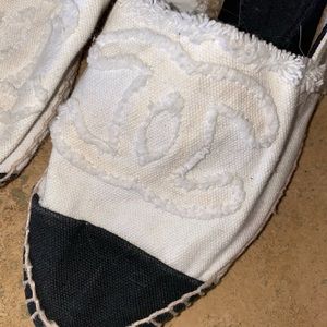 CHANEL canvas summer ESPADRILLES 38 - 8 GUC